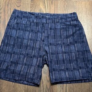 Women’s Adidas Blue Patterned Golf Shorts